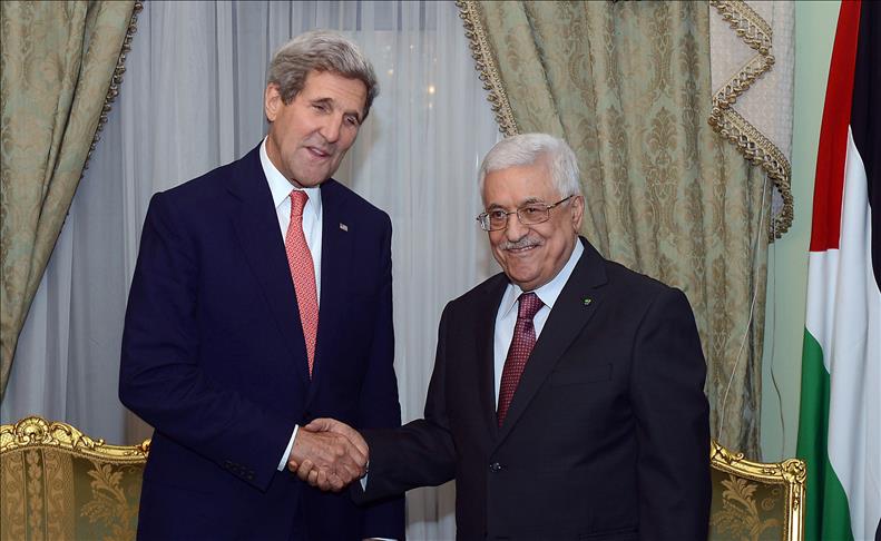 Abbas, Kerry discuss Palestinian-Israeli peace track