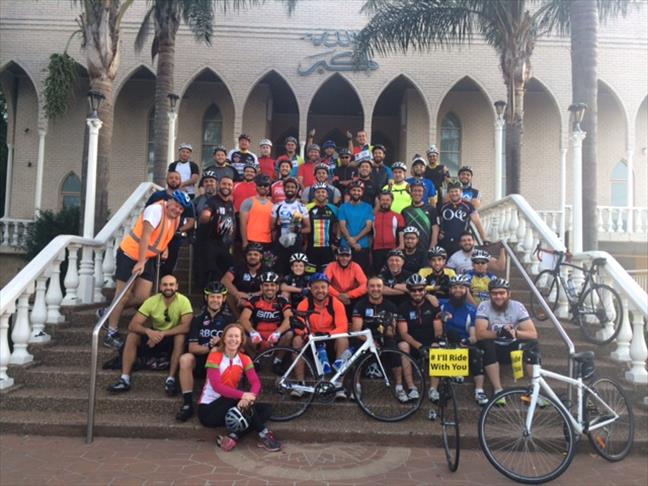 From mosque to memorial: Sydney cyclists’ tribute ride