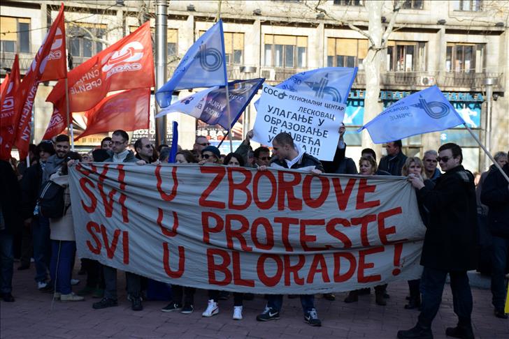 Protest prosvjetnih radnika u Srbiji