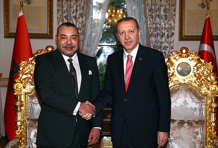 Erdoğan Fas Kralı ile bir araya geldi