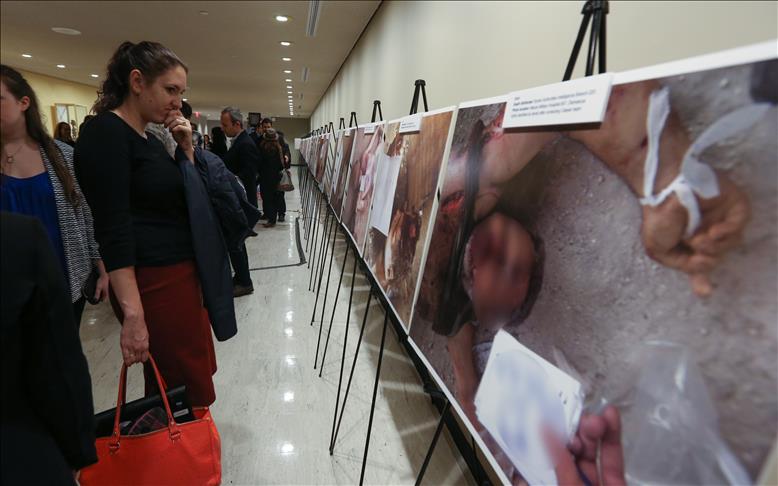 Gruesome photos of torture from Syria on display at UN