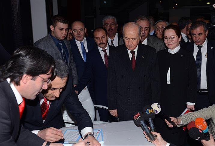 Bahçeli milletvekili aday adaylığı için başvurusunu yaptı