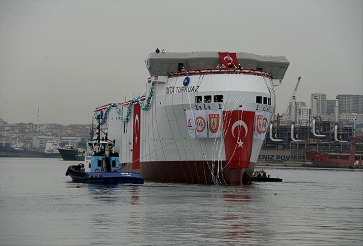 Yerli sismik araştırma gemisi "TURKUAZ" denize indirildi