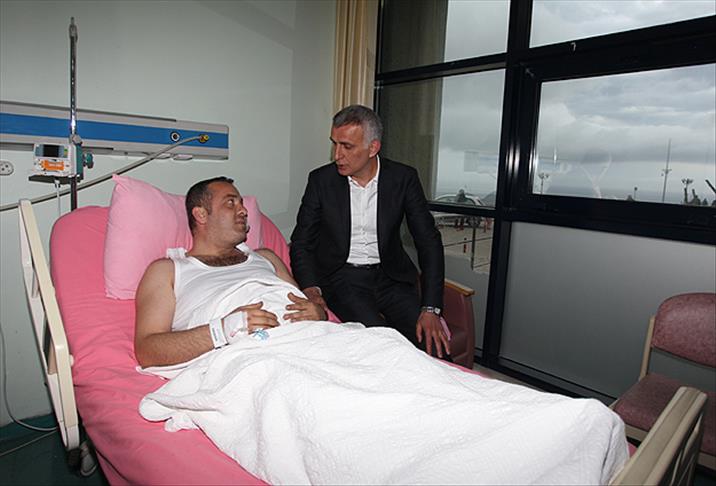 Hacıosmanoğlu şoför Kıran'ı ziyaret etti