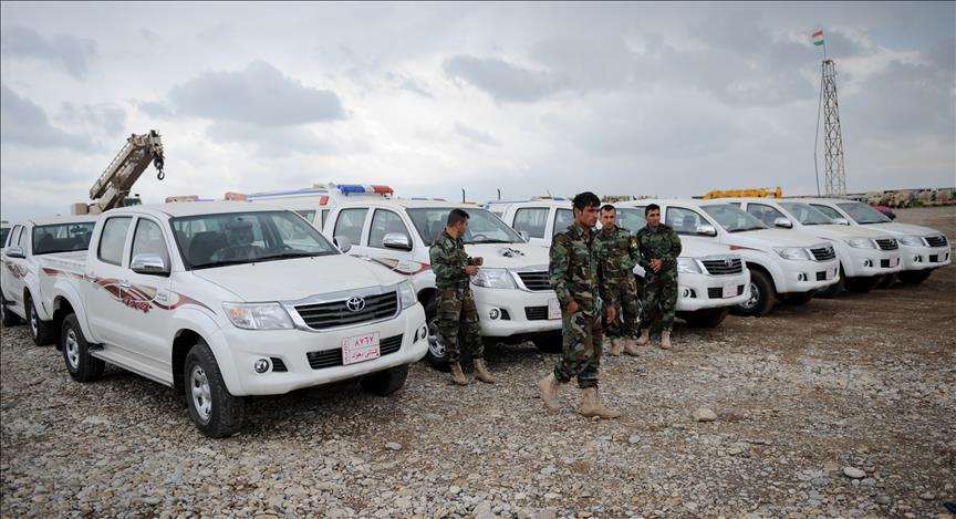 Turkey delivers 15 trucks to peshmerga fighting Daesh