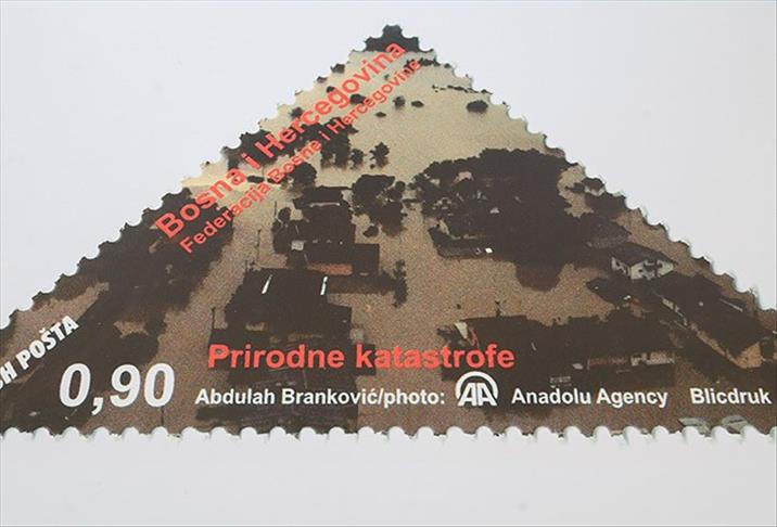 Anadolu Agency flood photo selected for Bosnian stamp
