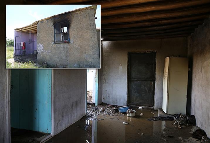 Diyarbakır'da yangın bir aileyi yok etti