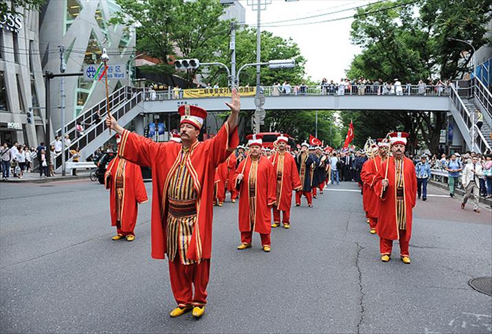 Japonya'da mehteranlı "Türk Yürüyüşü"