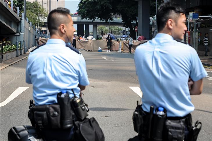 HK police arrest 9 people on explosives offenses