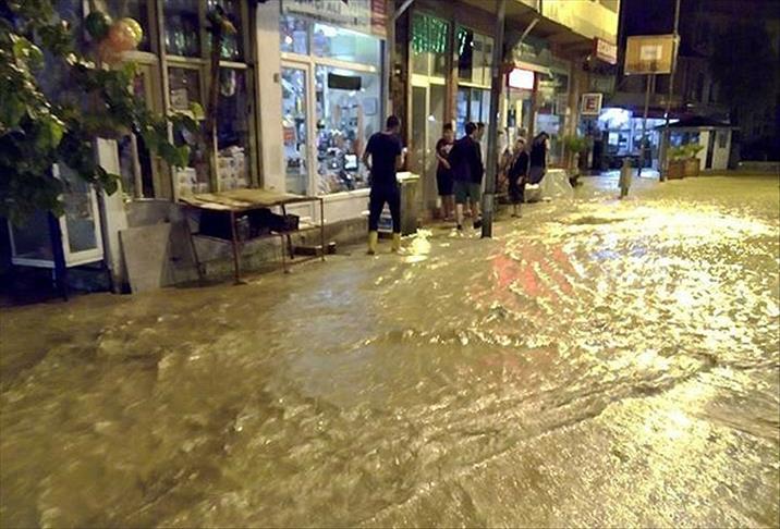 Bartın'da sağanak etkili oldu