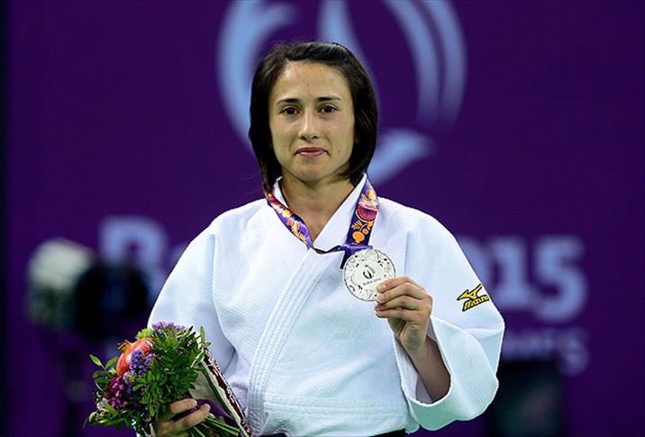 Milli judocu Ebru Şahin gümüş madalya kazandı