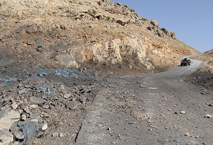 Diyarbakır'da baraj inşaatı yolunda patlama