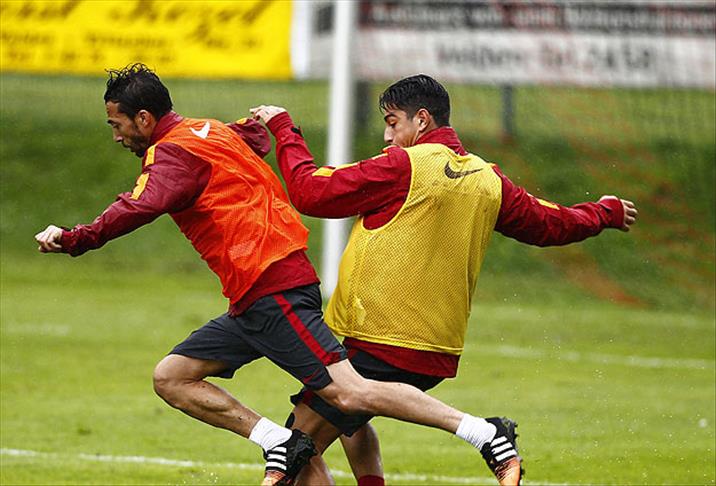 Galatasaray antrenmanında gergin anlar