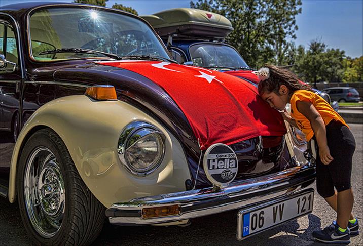 Başkentte şehitler için saygı konvoyu