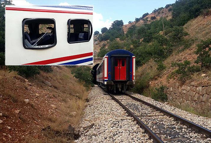 Erzincan'da trenin geçişi sırasında patlama