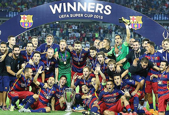 Football: Barcelona win UEFA Super Cup