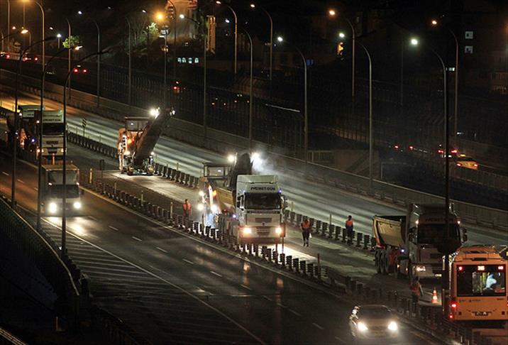 Metrobüs yolundaki çalışma tamamlanıyor