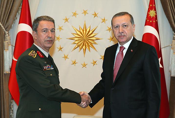 Cumhurbaşkanı Erdoğan Genelkurmay Başkanı Akar'ı kabul etti
