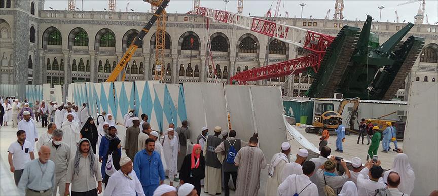 Mekke’deki vinç kazasının izleri ortaya çıktı