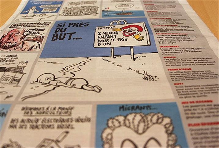 Charlie Hebdo опубликовал карикатуры на утонувшего сирийского мальчика