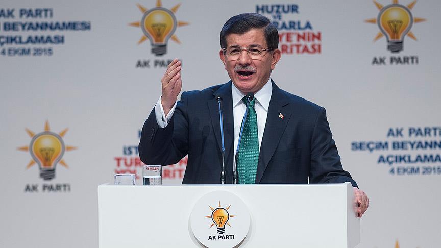 Davutoğlu, AK Parti'nin seçim beyannamesini açıkladı