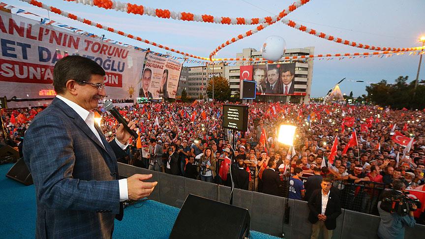 Başbakan Davutoğlu Samsun mitinginde konuştu