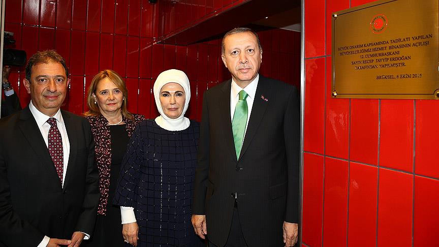 Erdoğan Brüksel'de Büyükelçilik binasının açılışını yaptı