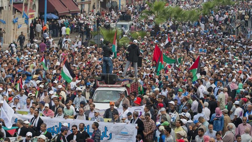 المغرب.. الآلاف يشاركون في مظاهرة بالدار البيضاء دعماً للشعب الفلسطيني