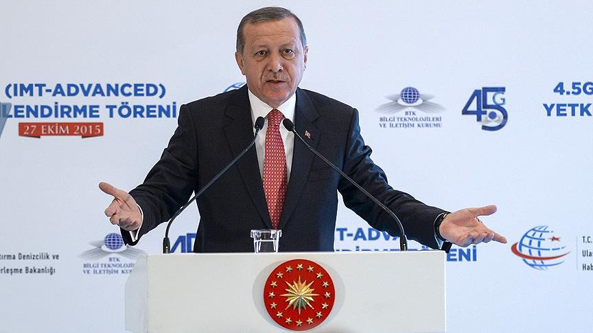 Cumhurbaşkanı Erdoğan, "4.5G IMT-Advanced Yetki Belgesi" imza törenine katıldı