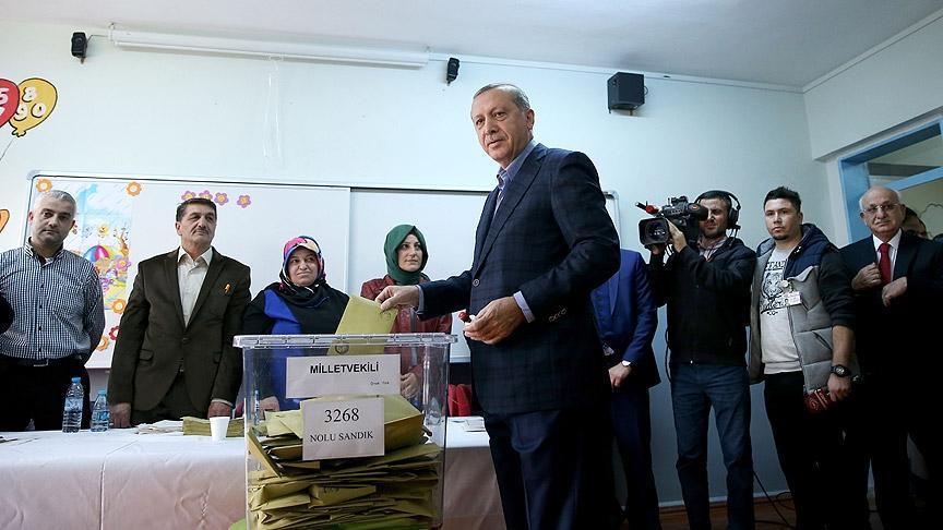 Turkish president votes in general election