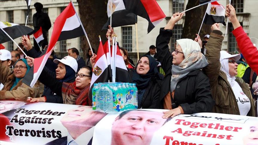 UK: Loud protest outside Downing Street mars Sisi visit