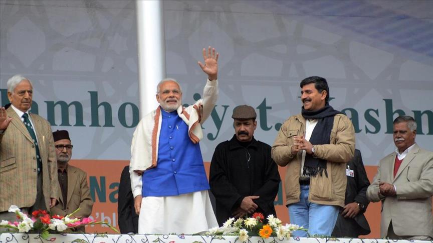Indian prime minister visits Jammu Kashmir