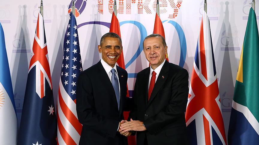 أردوغان يلتقي أوباما على هامش قمة العشرين