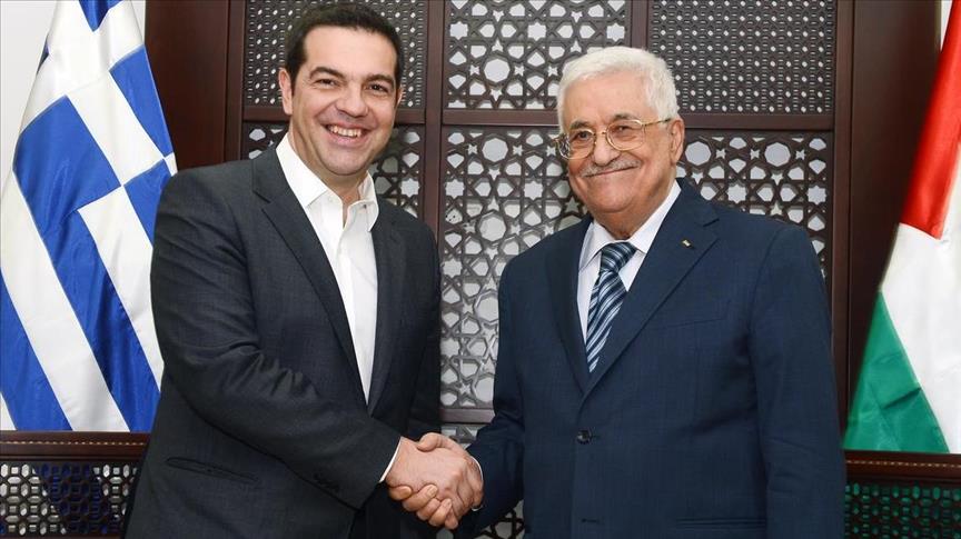 With Greek PM, Abbas decries ongoing Israeli violations