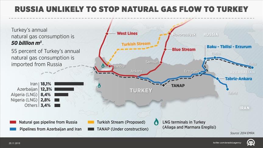 Energy debate: 'Russia dependent on Turkey'