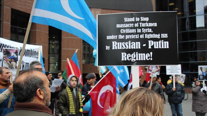 В Торонто прошли протесты туркманов против нападений режима Асада и российской армии