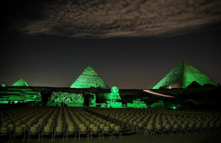 L'Egypte Vert Ovale Sphinx pyramides Voiture Vinyle Autocollant-sélectionnez la taille 