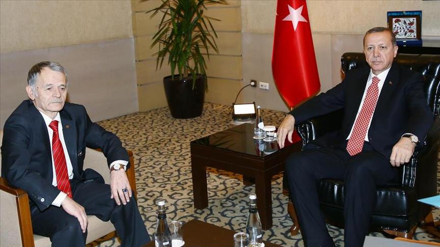 Президент Эрдоган принял лидера крымскотатарского народа Мустафа Кырымоглу