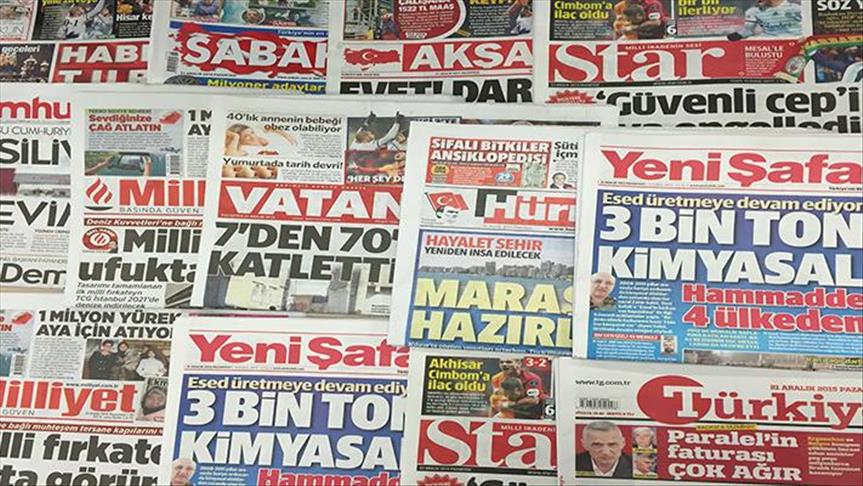 عناوین مهم روزنامه‌های امروز دوشنبه 21 دسامبر ترکیه
