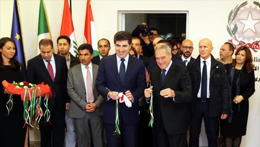إيطاليا تفتتح قنصليتها في أربيل بحضور بارزاني