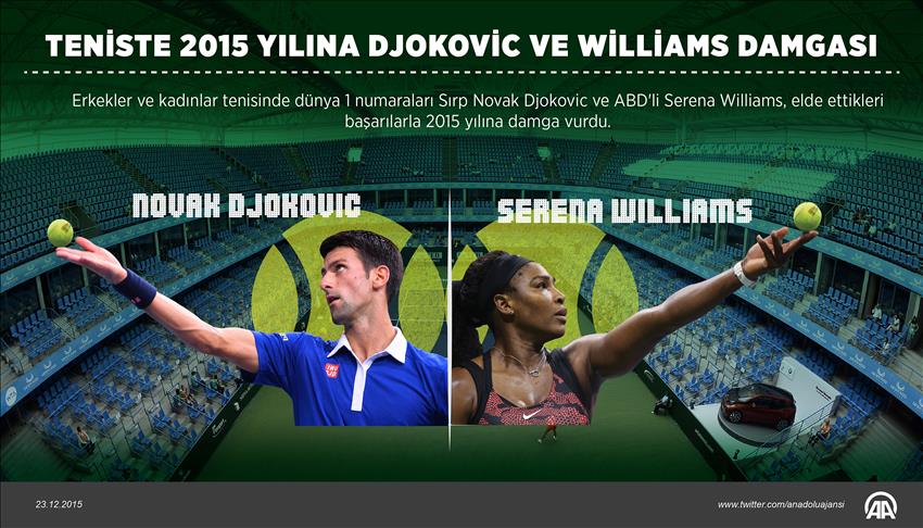 Teniste 2015 yılına Djokovic ve Williams damgası