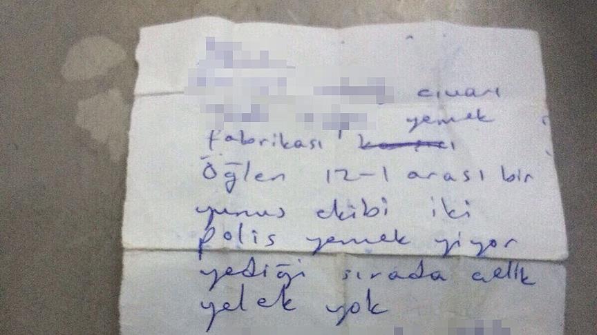 Teröristlerin üzerinden 'keşif notları' çıktı
