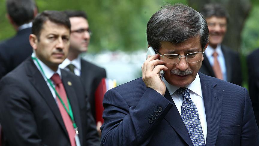 Davutoğlu'ndan şehit ailelerine taziye telefonu