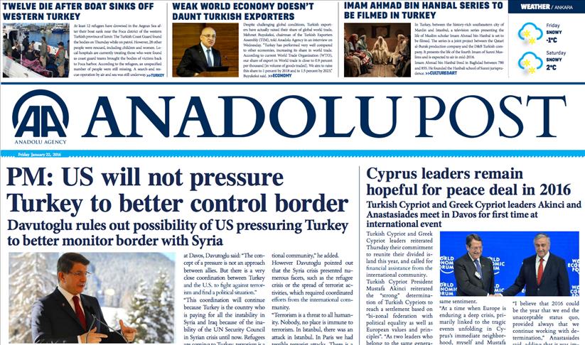 Anadolu Post 22-1-2016