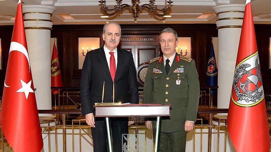 Kurtulmuş, Genelkurmay Başkanı Orgeneral Akar'ı ziyaret etti