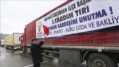 Bayırbucak Türkmenlerine 23 tırlık yardım konvoyu yola çıktı