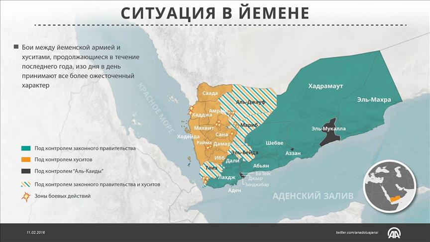 Йемен карта боевых действий 2022 года