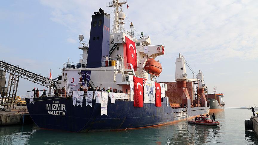 Şefkat gemisi Yemen'e uğurlanıyor