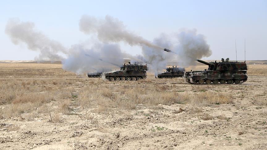 Вооруженные силы Турции открыли ответный огонь по позициям террористов в ответ на обстрел боевиками PYD/PKK территории Турции