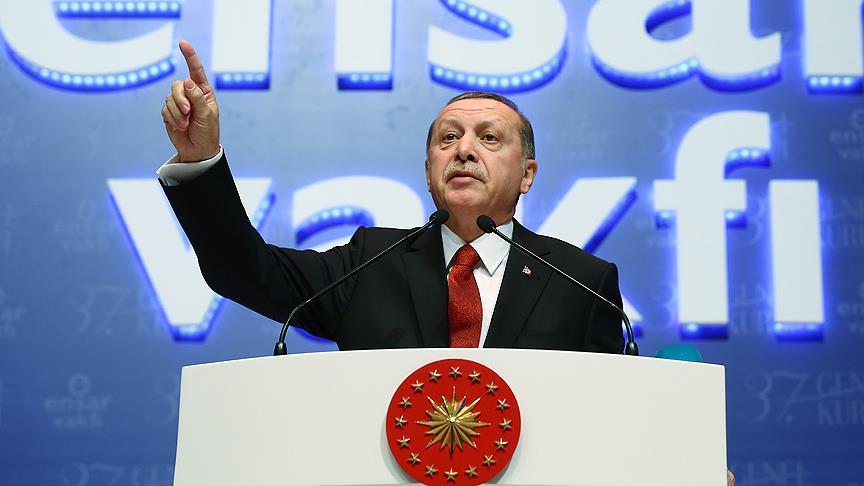 Cumhurbaşkanı Recep Tayyip Erdoğan: 'Milletimizin karşısında kim varsa hepsine birden 'hodri meydan' diyoruz'